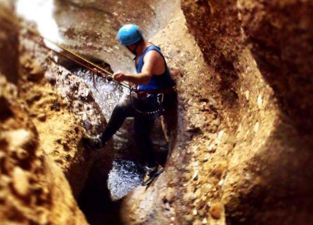 Bajando hacia el barranco